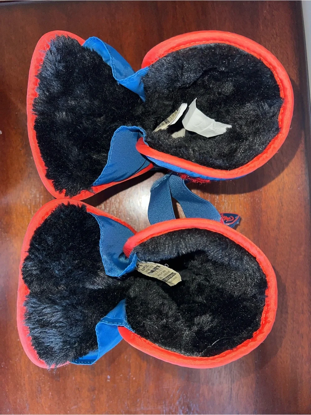 Kamik Kids waterproof Winter Boots Blue and Red with Easy Strap